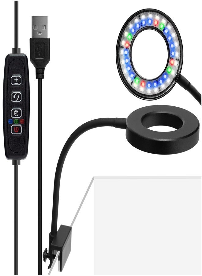 داتو مصباح حوض السمك DaToo بمشبك ومؤقت، مصباح صغير يعمل بمنفذ USB، بقوة 8 واط، قابل للتعتيم، كامل الطيف، مناسب لأحواض أسماك البيتا، مؤقت قابل للتعديل، متعدد الألوان، مزود بإضاءة LED (المحول غير مرفق). - Image 1